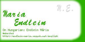 maria endlein business card